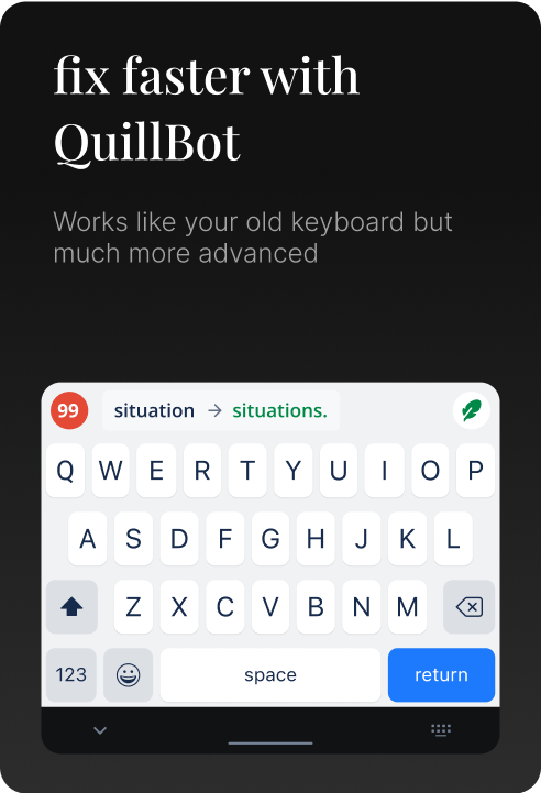 Quick Grammar suggestions on keyboard suggestions bar