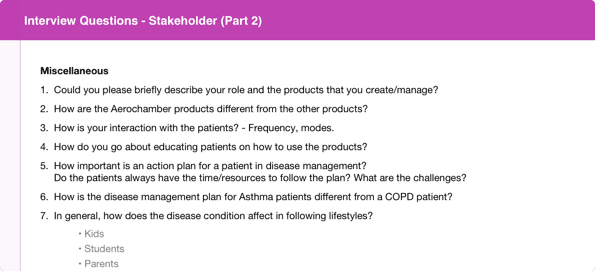 Interview Questions - Stakeholder (Part 2)